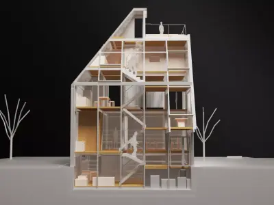 House and Atelier Bow Wow 3D model