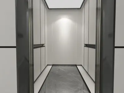 Modern elevator room 3D model