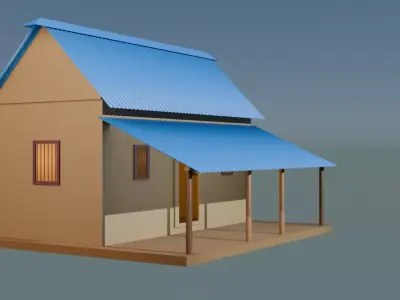village house  Free 3D model