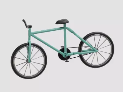 Cartoon Bicycle Low-poly 3D model