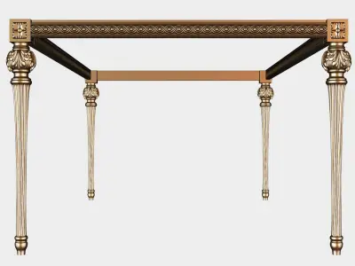 Carved dinner table for cnc 18 3D model