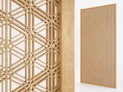 KUMIKO Collection C taiwanese lattice screens 3D model