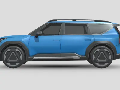 Kia EV9 GT-Line 2024 Low-poly 3D model