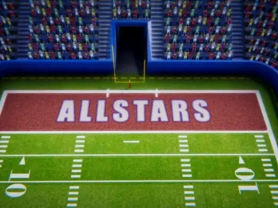 Low poly Football Stadium Low-poly 3D model