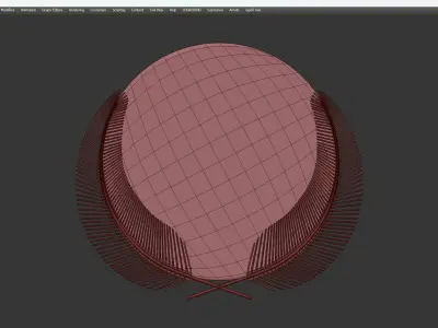  Ghidini 1961 Sunset Medium Mirror in Brass by Nika Zupanc Low-poly 3D model