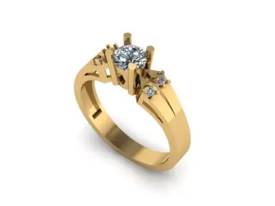 wedding ring 3D print model