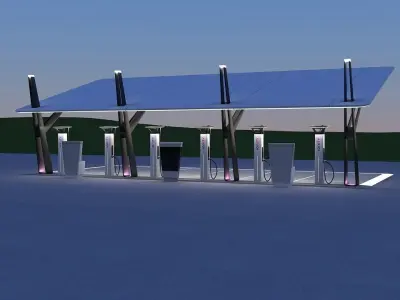 IONITY Charging Station 3D model