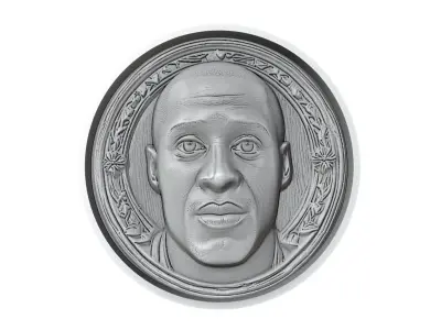 Yaya Toure Footballer Medallion 3D print model