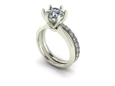 Matching Women Diamond Rings R7 3D print model
