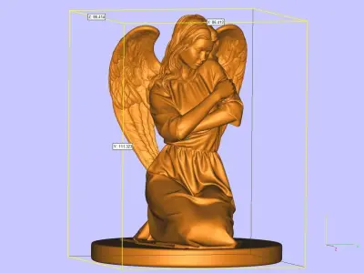 Kneeling Angel  3D print model