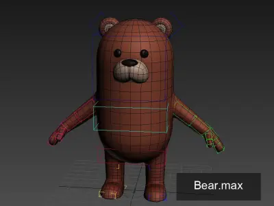 Rigged Bear Character 3D model