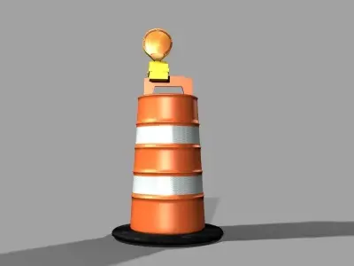 Road Barricade 3D model