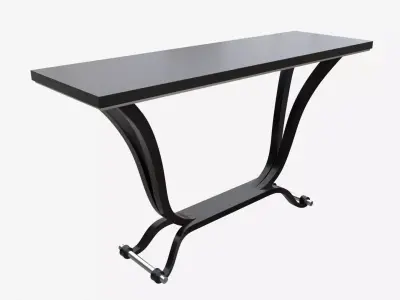 Art Deco Console Table Wooden 3D model