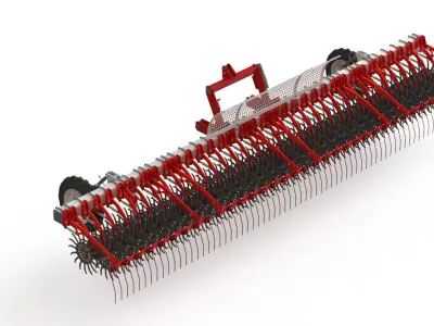 WG 0003 - Complete range of 3 rotary harrow 3D model