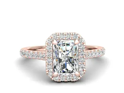 Engagement ring Mia radiant 3D print model