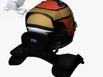 Vergne helmet 2017 2018 Low-poly 3D model