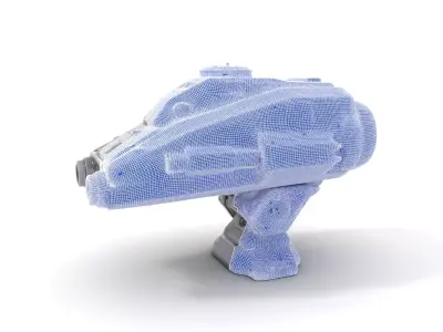 Sleek Metallic Blaster model pack Low-poly 3D model