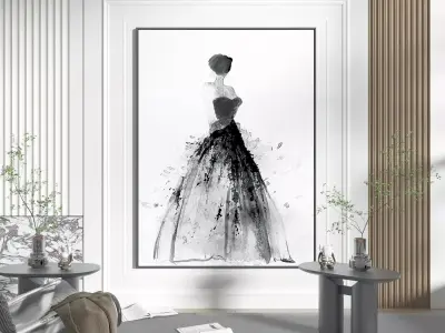 s painting decorative character Modern 3D model