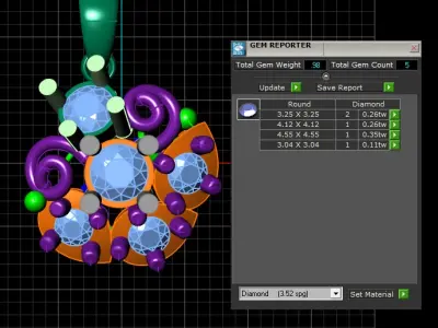 FLORAL DIAMOND PENDANT 3D PRINTABLE MODEL 3D print model