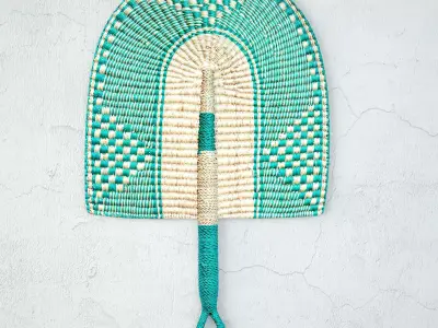 African Handwoven Fan 8 3D model
