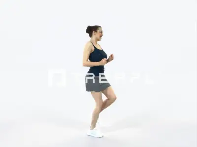 Dream 02E Running Jogging Sports Woman Low-poly 3D model