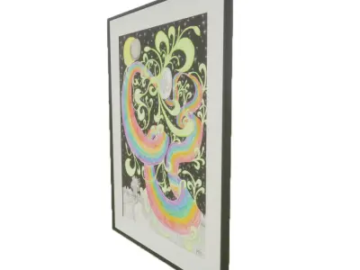 Picture Frame - Love and Live Low-poly 3D model