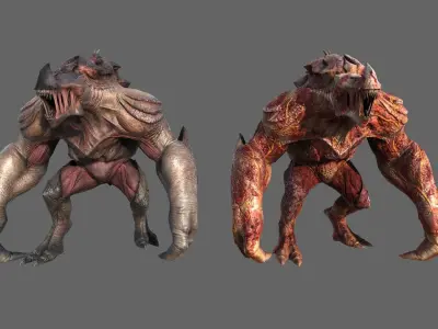 Alien Beast Low-poly 3D model