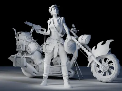 Freya Herman Low-poly 3D model