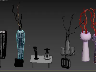 Vases Decoration 3D model