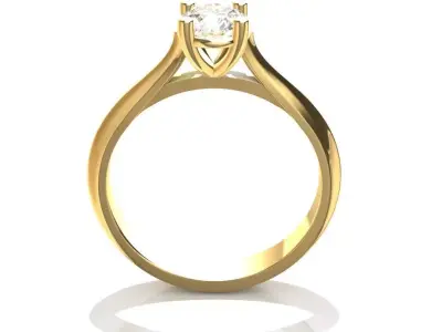  Round Engagement Ring  Engagement Rings  Gold Promise Ring 3D print model