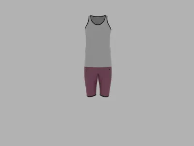 Sport Suit Low-poly 3D model
