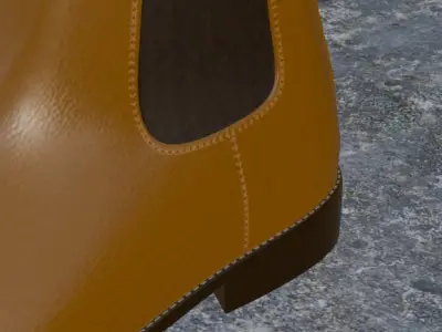 Classic Chelsea Boots 3D Footwear Model 3D model