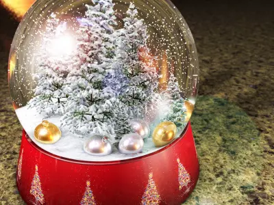 Snow Glass Ball  3D model