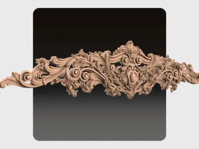 Carved decor for cnc 36 3D model