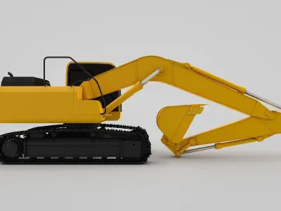 Crawler Excavators 3D model