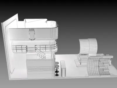 Booth Exhibition Stand a389b 3D model