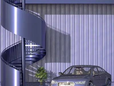 Metal audi car Free 3D model