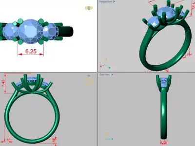 trinity ring  3D print model purchase