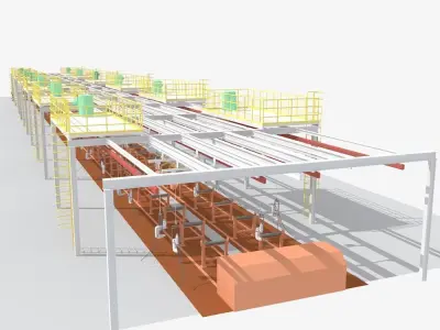 Production line Equipment 3D model