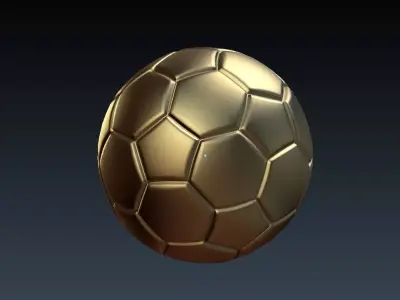Low-poly football ball for games vr visualization animation  Low-poly 3D model