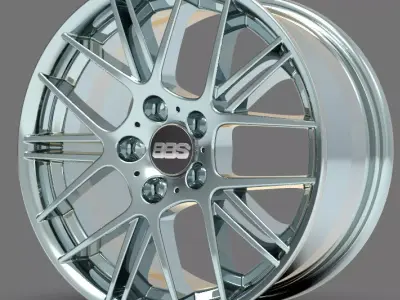 BBS wheel 9801 RT 9x18 with hub cap 3D model