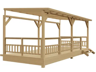 Wooden Terrace Free 3D model
