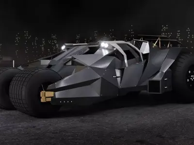 Bat mobile car  3D model