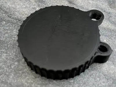 Apple AirTag Screwtop case with attachment hole Open  and Closed 3D print model