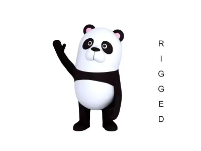 Rigged Panda Character 3D model