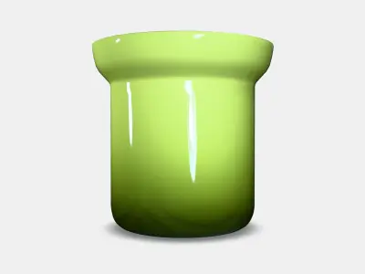 HEDERSAM Scented candle in glass Low-poly 3D model