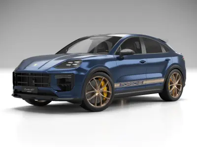 Porsche Cayenne Turbo GT 2024 - Blue Metallic 3D model