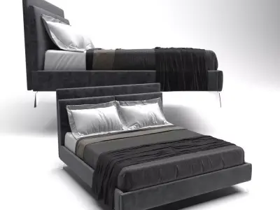 Minotti Bed Modern LUXURY desing series 2 3D model
