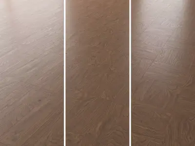  Parquet Oak Black Walnut Firestop set 3 3D model