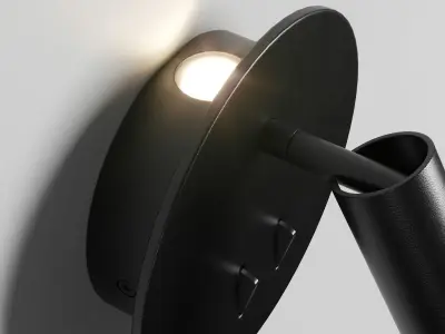 Lucande Magya LED wall light white 2-bulb Low-poly 3D model